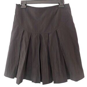 A/X Armani Exchange Pleated Flared Ruffled Lined Black Party Skirt Size 4 Mini